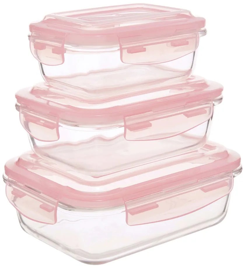 Sklenené dózy na potraviny 3 ks Freska – Premier Housewares