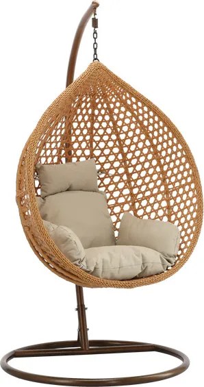 Závesné kreslo RELAX naturálne / béžové / hnedé FAT4804