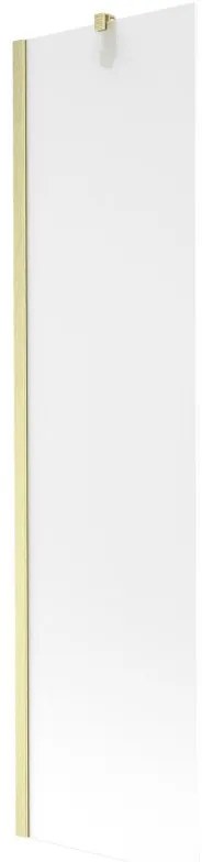 Mexen Next, 1-krídlová vaňová zástena 50 x 150 cm, 6mm sklo námraza, zlatá matná, 895-050-000-00-30-55