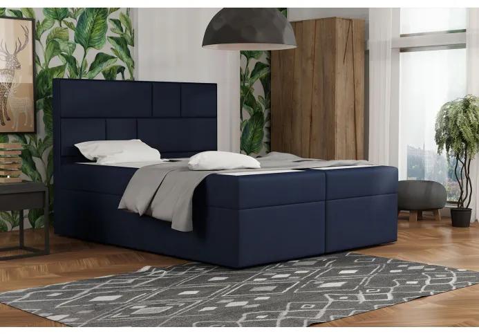 Dizajnová posteľ s úložným priestorom 120x200 MELINDA - modrá 4