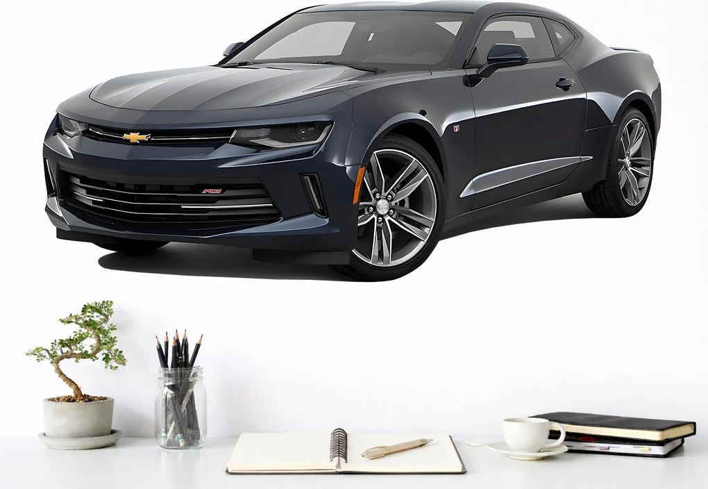 Chevrolet Camaro textilní prelepiteľná nálepka na stenu 48 × 22 cm