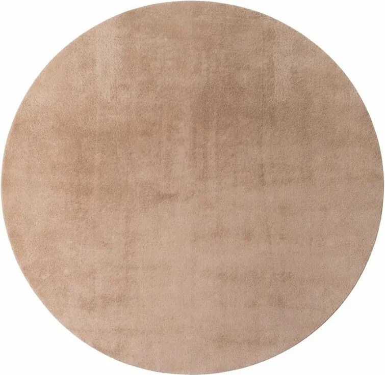 Ayyildiz, Kusový koberec Joy 1400 beige kruh, 120x120 (priemer) kruh, béžová, chodba / predsieň