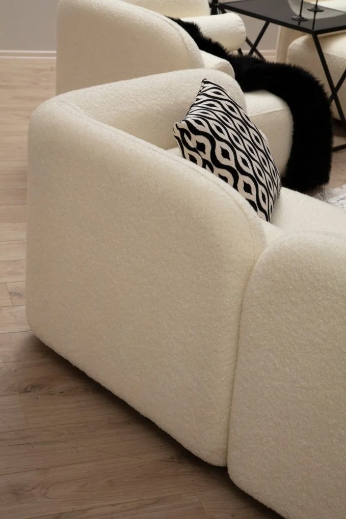 Trojmiestna pohovka Victoria 228 cm boucle krémová