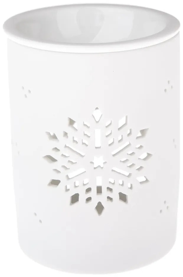 Biela porcelánová aromalampa Dakls, výška 12,2 cm