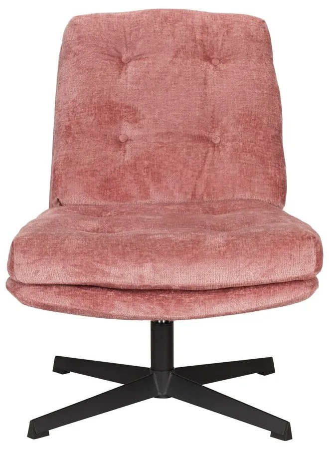 Ružové otočné kreslo Kai – White Label