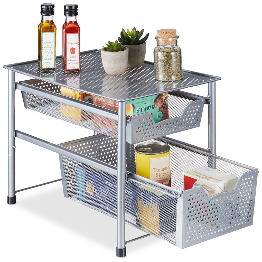 Zásuvková polica s 2 výsuvnými košmi RD47533