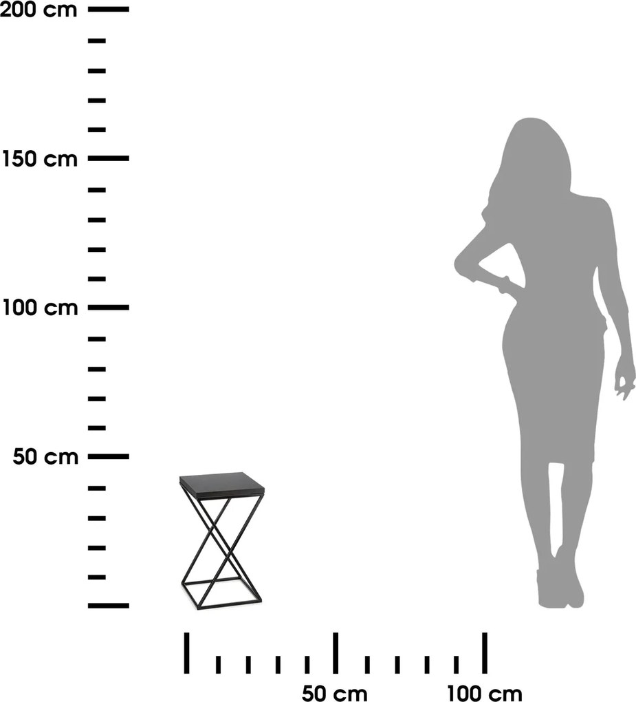 STOJAN NA KVETINÁČ LOFT6 40X24X24 CM ČIERNA