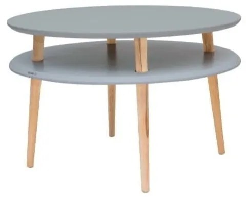 Tmavosivý konferenčný stolík s prírodnými nohami Ragaba UFO, Ø 70 cm