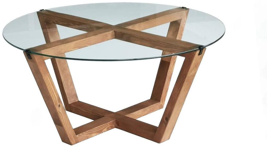 Dizajnový konferenčný stolík Calypso 75 cm drevený
