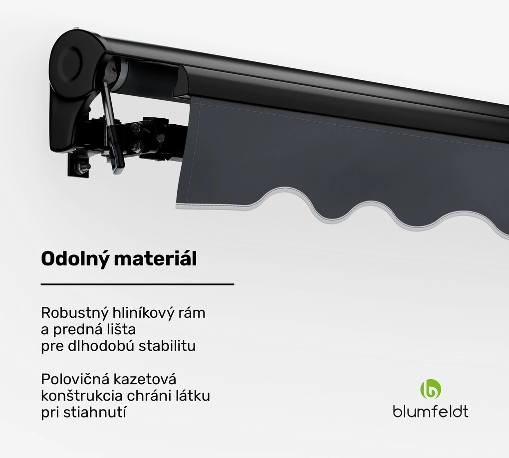 Blumfeldt CloudShade Markíza, Inteligentné ovládanie, UV ochrana, Montáž na stenu