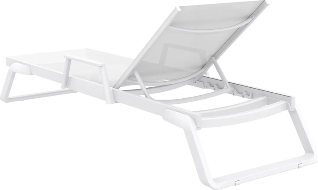 TROPIC ARM záhradné lehátko white/taupe