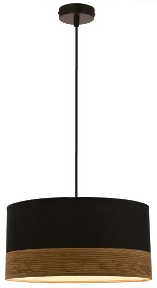 Luster na lanku PORTO 1xE27/60W/230V čierna/hnedá