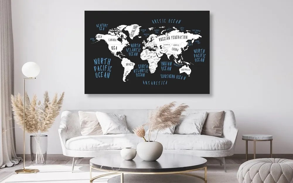 Obraz mapa štátov v modernom prevedení