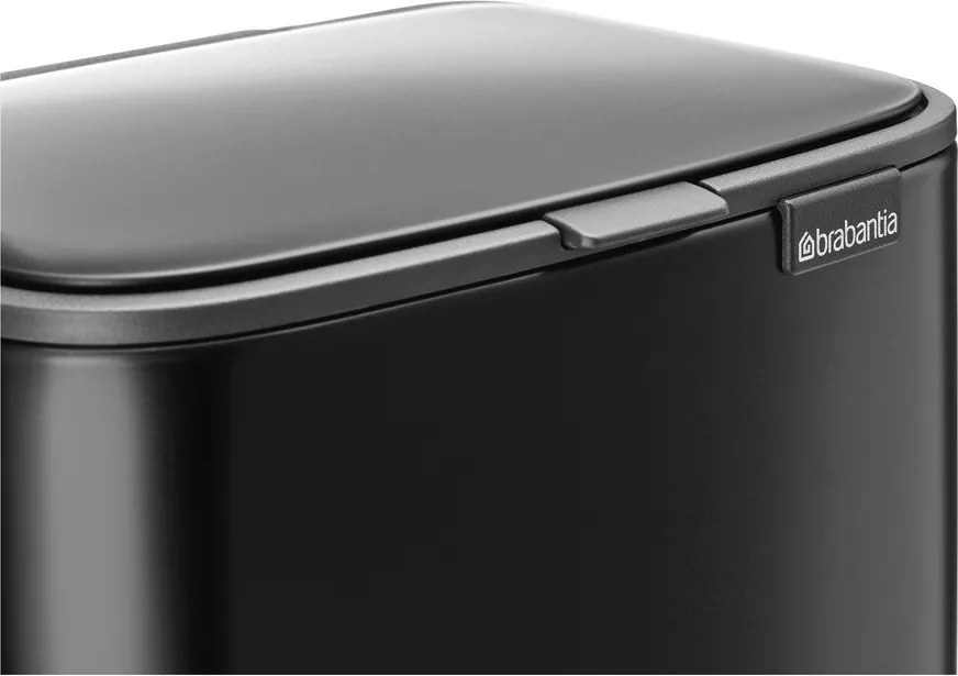 Matne čierny pedálový oceľový odpadkový kôš 4 l Bo – Brabantia