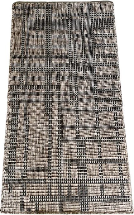 HU Béžovo-sivý sisalový koberec Sizal Pruhy-hnede Rozmer: 160x230 cm
