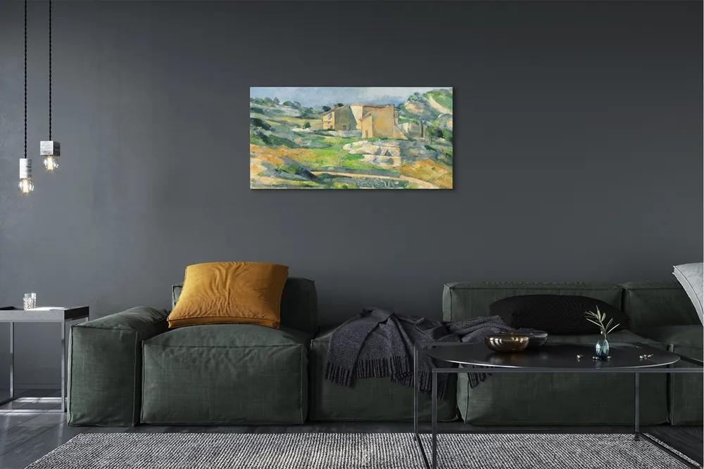 Obraz canvas Art maľoval dom na kopci 120x60 cm