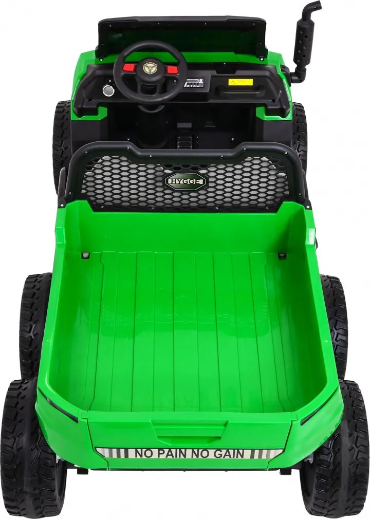 Ramiz Farmárske nákladné auto pre 2 deti Zelené + 4x4 + Diaľkové ovládanie + Kiper + LED Audio
