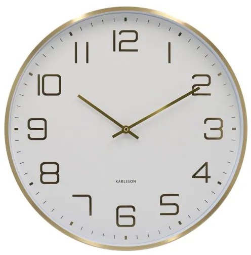 Nástenné hodiny Karlsson Elegance Glow KA5973WH biele 40 cm