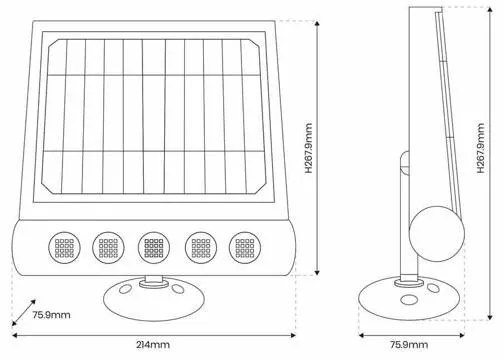 LED solárna nástenná lampa so senzorom pohybu LED/8W/3,7V 4000mAh 4000K IP65
