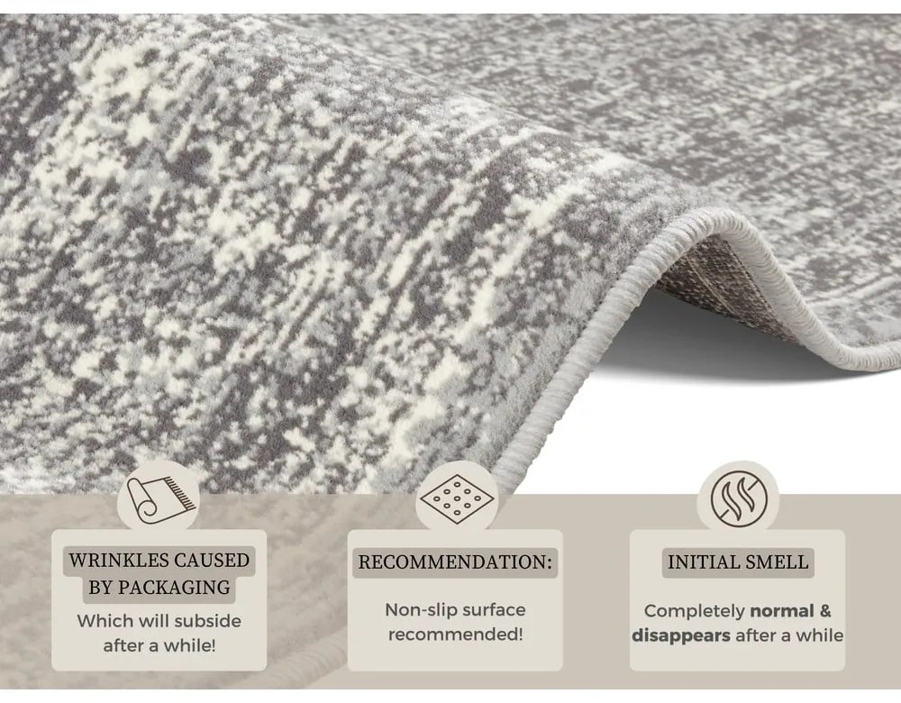 Sivý koberec Hanse Home Celebration Elysium, 80 x 150 cm