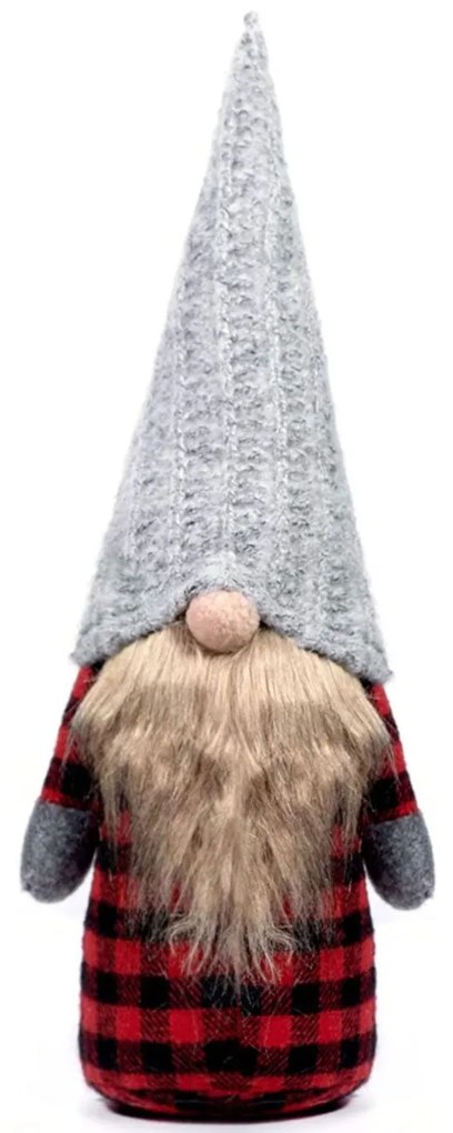 Tutumi Tutumi, vianočný trpaslík 40 cm, šedá-červená, CHR-09639