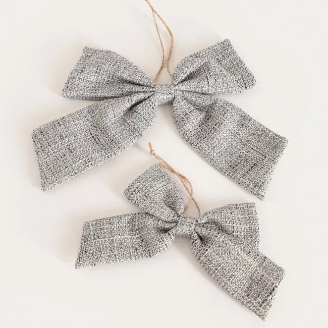 Závesná vianočná dekorácia ZITA sivá 754258 (2 ks)