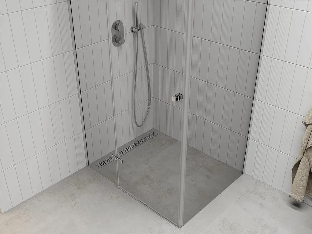 Mexen Roma, sprchovací kút 120 (dvere) x 110 (stena) cm, 6mm číre sklo, chrómový profil, 854-120-110-01-00