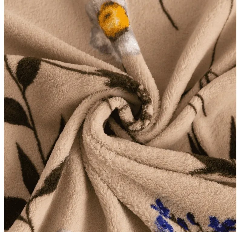 Obliečky mikroplyš HERBÁR béžové Rozmer obliečok: 70 x 90 cm | 140 x 200 cm