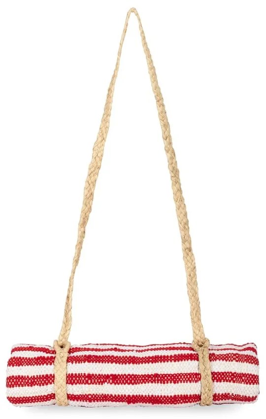 Červená plážová podložka The Nice Fleet Nosy, 175 x 80 cm