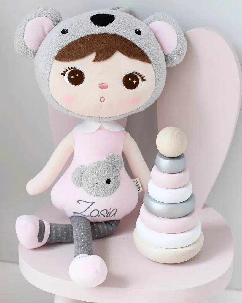 Metoo bábika Koala XL , sivá/ružová