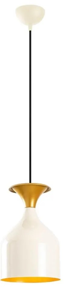 Luster na lanku SIVANI 1xE27/40W/230V biely/medený