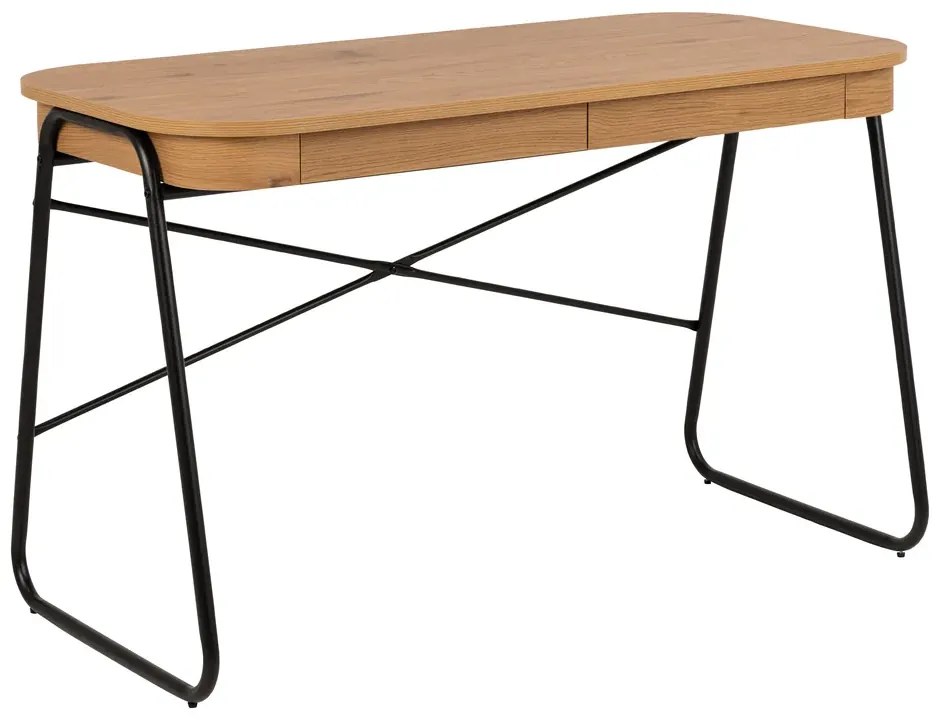 Písací stôl Blueton 120 cm dub divoký/čierny