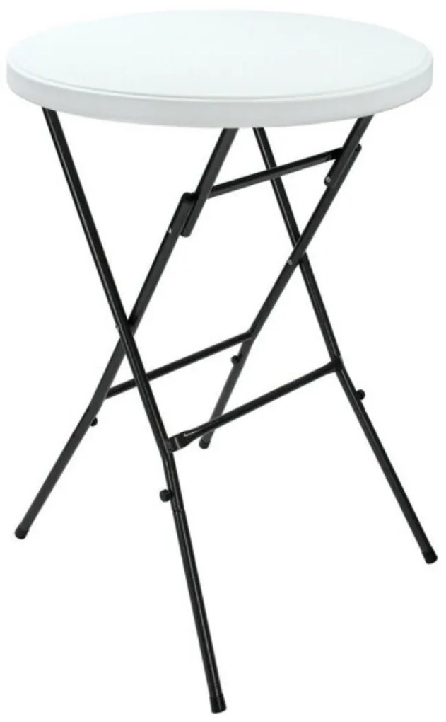 Casaria Plastový párty stôl LYDA, Ø72x110cm, biela