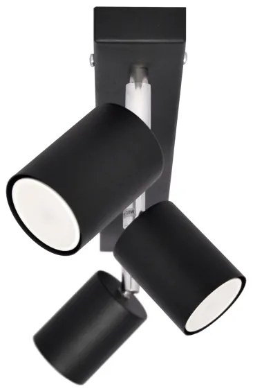 LED Bodové svietidlo TUNE 3xGU10/4,8W/230V čierna