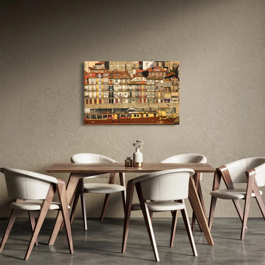 Obraz - Nábrežná štvrť, Portugalsko (90x60 cm)