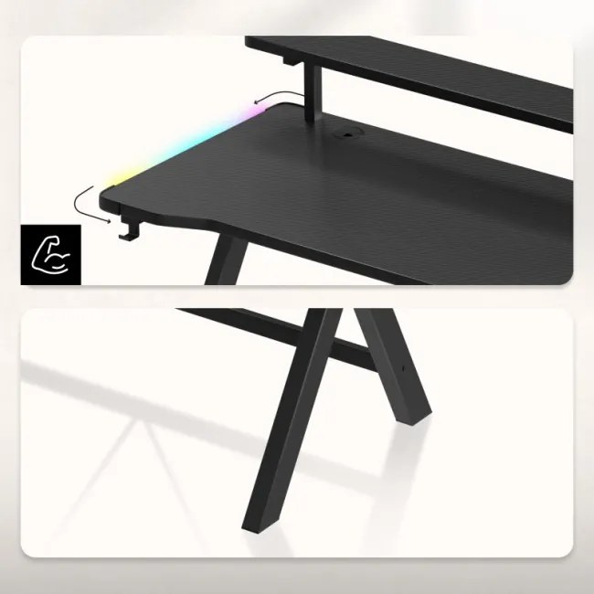 Herný stôl Hero 1.9 RGB Black