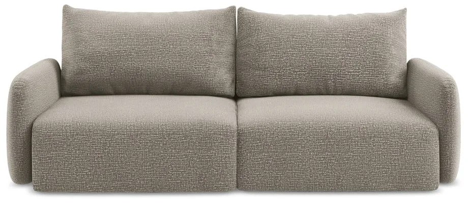 Béžová rozkladacia/s úložným priestorom pohovka 238 cm Kalena – Makamii