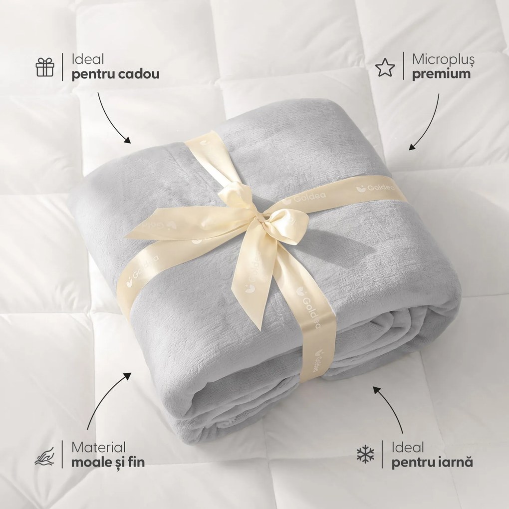 Goldea mikroplyšové posteľné obliečky deluxe - svetlo sivé 140 x 200 a 70 x 90 cm