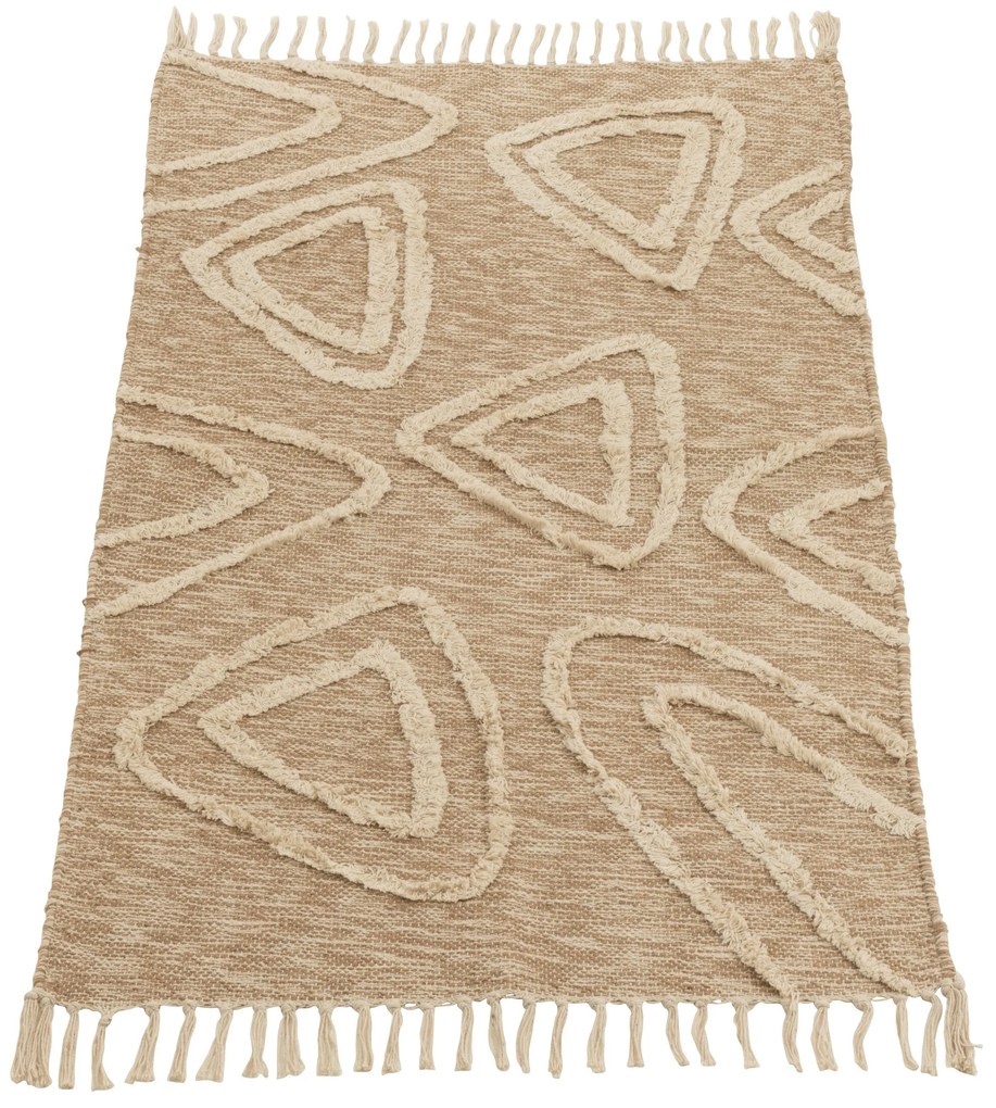 Béžový bavlnený kobereček Ulla - 105*61 cm