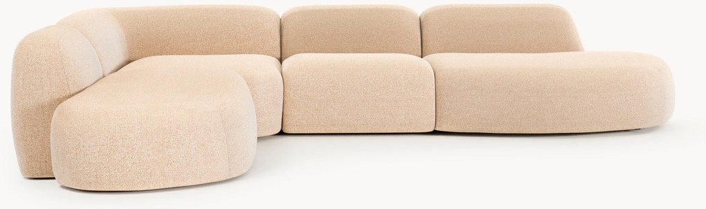 XL modulárna buklé rohová pohovka Wolke