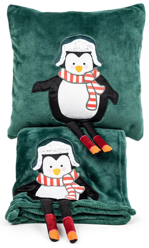 4Home Vianočná deka Penguin, 150 x 200 cm