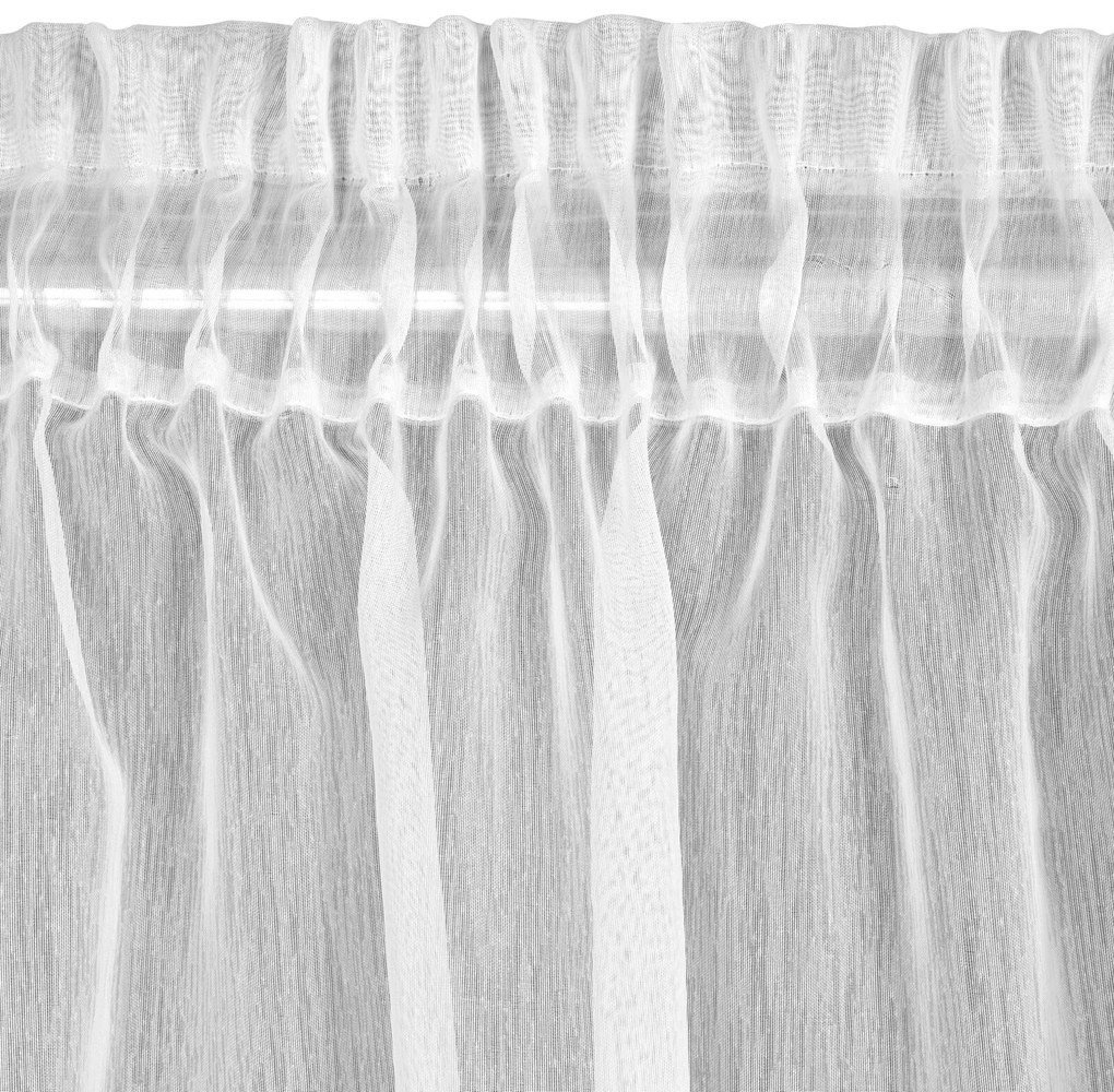 ZÁCLONA NA PÁSKE REBECCA 400X150 CM BIELA