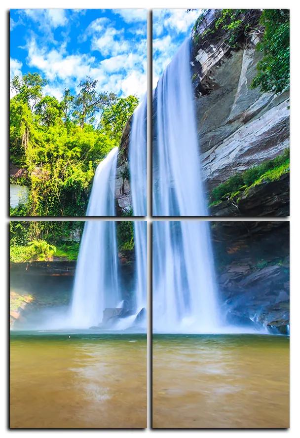 Obraz na plátne - Huai Luang vodopád - obdĺžnik 7228E (120x80 cm)