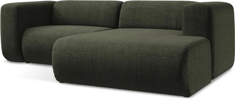 Zelená rohová pohovka (pravý roh/s leňoškou) Ekahi – Makamii