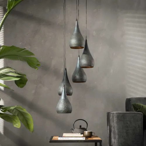 Luster 80-94 5 x Ø15cm industry cone - PRODUKT JE SKLADOM U NÁS - 1Ks - Komfort-nábytok