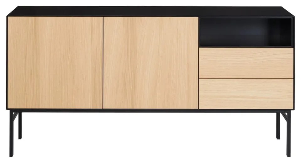 Čierna nízka komoda v dekore duba 180x89 cm Edge by Hammel - Hammel Furniture