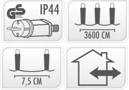 Dekoračné svetielka 480 LED biele