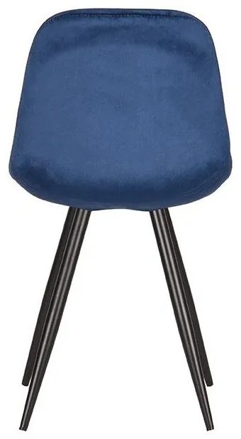 Tmavomodré zamatové jedálenské stoličky v súprave 2 ks Capri – LABEL51