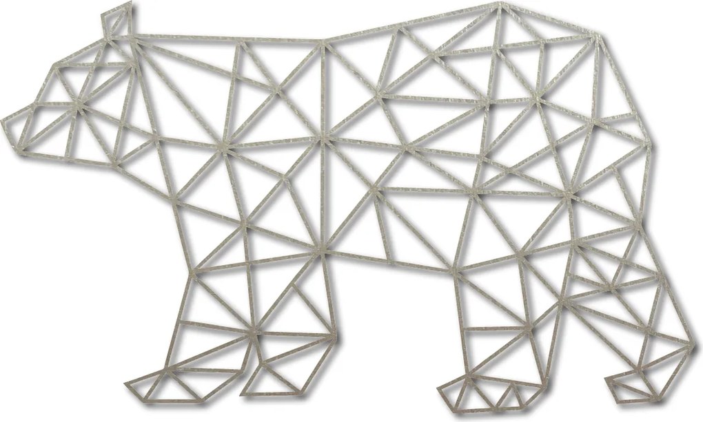 SENTOP Vyrezávaný obraz na stenu medveď PR0241 čierny: Prírodná preglejka - Topoľ natural 40 x 23 cm 3848-40972 PR0241 HEU+