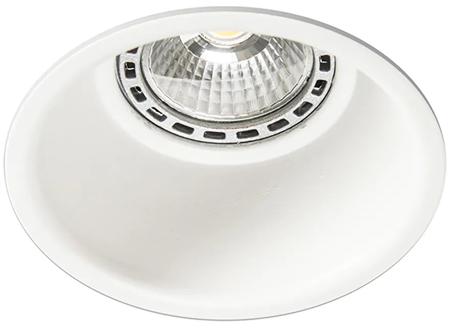 Sada 3 moderných zapustených bodových svetiel bielych - Dept